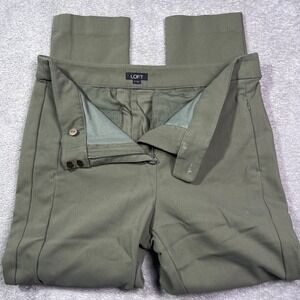 LOFT Olive Green Modern Ankle Pants Women's Size 8 Career‎ Casual Comfort Boss